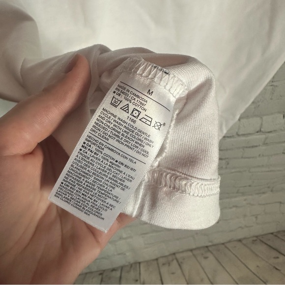 Old Navy White Tee with Bold Black Text - Picture 6 of 6